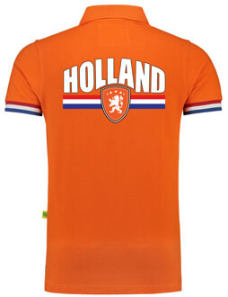 Bellatio Decorations BD EK / WK supporter poloshirt - heren - oranje schild - Koningsdag 6XL