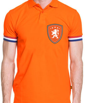 Bellatio Decorations BD EK / WK supporter poloshirt - heren - oranje schild - Koningsdag 6XL