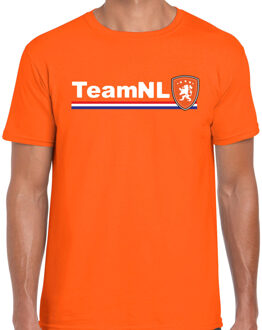 Bellatio Decorations BD EK / WK supporter T-shirt heren - oranje - Team NL - Holland Leeuw S