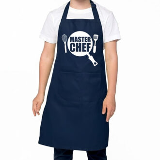 Bellatio Decorations BD Keukenschort Master Chef - kinderen - blauw - jongen / meisje