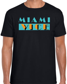 Bellatio Decorations BD Toppers verkleed T-shirt heren - Miami Vice - zwart - feestkleding XL