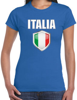 Bellatio Decorations BD Verkleed supporters T-shirt dames - Itali? landen - blauw - fan L