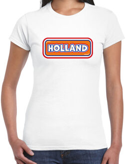 Bellatio Decorations BD Verkleed T-shirt dames - Holland - wit - supporter - themafeest XL