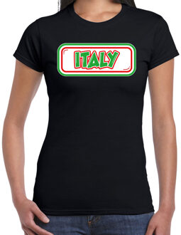 Bellatio Decorations BD Verkleed T-shirt dames - Italie - zwart - supporter - themafeest S
