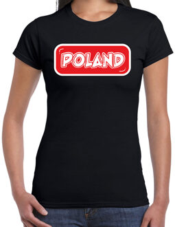Bellatio Decorations BD Verkleed T-shirt dames - Polen - zwart - supporter - themafeest XS