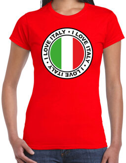 Bellatio Decorations BD Verkleed T-shirt voor dames - Italie - rood - supporter XS