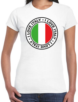 Bellatio Decorations BD Verkleed T-shirt voor dames - Italie - wit - supporter 2XL
