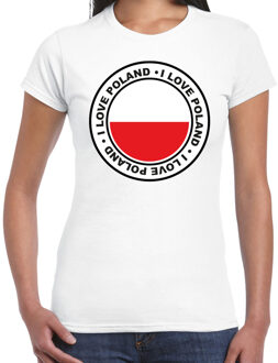 Bellatio Decorations BD Verkleed T-shirt voor dames - Polen - wit - supporter L