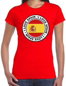 Bellatio Decorations BD Verkleed T-shirt voor dames - Spanje - rood - supporter S