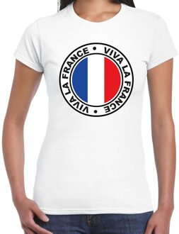 Bellatio Decorations BD Verkleed T-shirt voor dames - Viva la France - wit - supporter XS