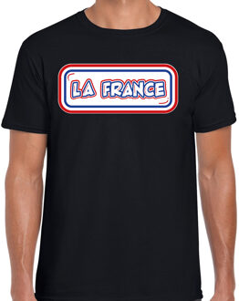 Bellatio Decorations BD Verkleed T-shirt voor heren - Frankrijk - zwart - voetbal supporter M