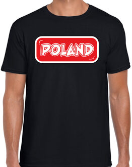 Bellatio Decorations BD Verkleed T-shirt voor heren - Polen - zwart - voetbal supporter L