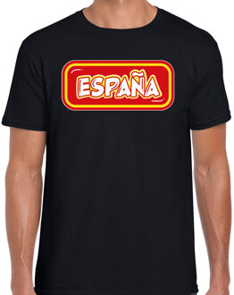 Bellatio Decorations BD Verkleed T-shirt voor heren - Spanje - zwart - voetbal supporter M
