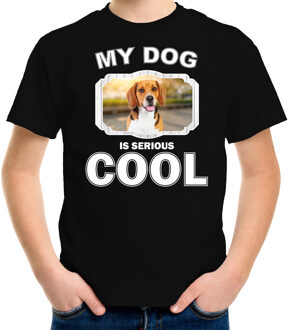 Bellatio Decorations Beagle honden t-shirt my dog is serious cool zwart voor kinderen