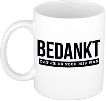 Bellatio Decorations Bedankt dat je er voor mij was cadeau koffiemok / theebeker wit - feest mokken Multikleur