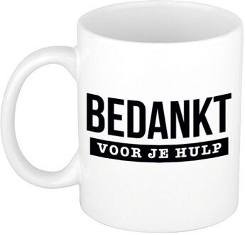 Bellatio Decorations Bedankt voor je hulp cadeau koffiemok / theebeker wit - feest mokken Multikleur