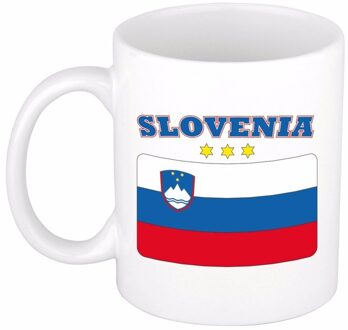 Bellatio Decorations Beker / mok met de Sloveense vlag - 300 ml keramiek - Slovenie Multikleur