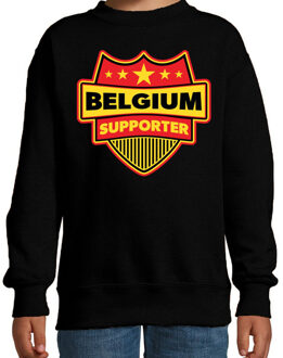 Bellatio Decorations Belgie  / Belgium schild supporter sweater zwart voor kinderen 12-13 jaar (152/164)