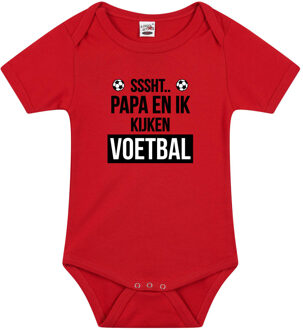Bellatio Decorations Belgie fan rompertje baby - Sssht kijken voetbal - rood - jongens en meisjes 68 (4-6 maanden)