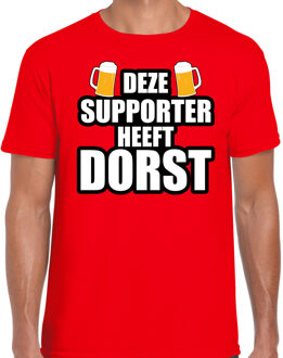 Bellatio Decorations Belgie fan t-shirt voor heren - Deze supporter heeft dorst - Belgium/ bier supporter - EK/ WK shirt / outfit 2XL