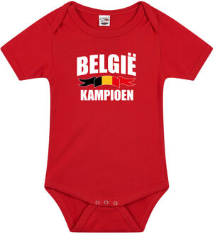 Bellatio Decorations Belgie kampioen fan rompertje rood EK/ WK voor babys