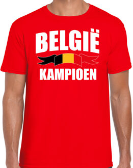 Bellatio Decorations Belgie kampioen supporter t-shirt rood EK/ WK voor heren - EK/ WK shirt / outfit 2XL