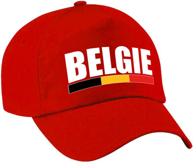 Bellatio Decorations Belgie landen pet/baseball cap rood volwassenen - Verkleedhoofddeksels