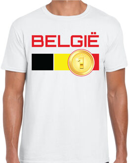 Bellatio Decorations Belgie landen t-shirt wit heren