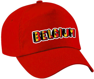 Bellatio Decorations Belgie landen voetbal pet rood volwassenen EK / WK