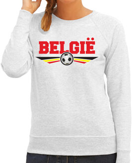 Bellatio Decorations Belgie landen / voetbal sweater grijs dames
