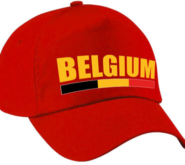 Bellatio Decorations Belgium supporter pet / cap Belgie rood volwassenen