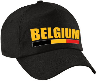 Bellatio Decorations Belgium supporter pet / cap Belgie zwart volwassenen