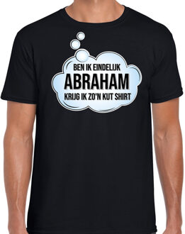 Bellatio Decorations Ben ik eindelijk Abraham verjaardag cadeau t-shirt / shirt - zwart - voor heren - 50ste verjaardag kado shirt / outfit / Abraham 2XL