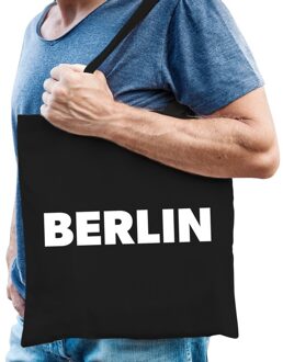 Bellatio Decorations Berlijn kado tas zwart katoen