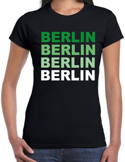 Bellatio Decorations Berlin / Berlijn t-shirt zwart voor dames 2XL