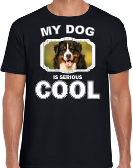 Bellatio Decorations Berner sennen honden t-shirt my dog is serious cool zwart - heren - Berner sennens liefhebber cadeau shirt 2XL