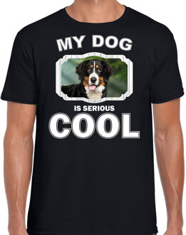 Bellatio Decorations Berner Sennen honden t-shirt my dog is serious cool zwart - heren - Berner Sennens liefhebber cadeau shirt 2XL