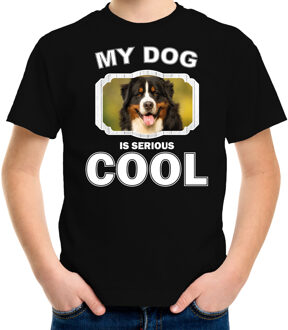 Bellatio Decorations Berner sennen honden t-shirt my dog is serious cool zwart - kinderen - Berner sennens liefhebber cadeau shirt L (146-152)