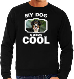 Bellatio Decorations Berner sennen honden trui / sweater my dog is serious cool zwart - heren - Berner sennens liefhebber cadeau sweaters 2XL