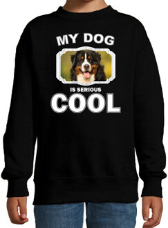 Bellatio Decorations Berner sennen honden trui / sweater my dog is serious cool zwart - kinderen - Berner sennens liefhebber cadeau sweaters 12-13 jaar (152/164)