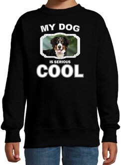 Bellatio Decorations Berner sennen honden trui / sweater my dog is serious cool zwart - kinderen - Berner sennens liefhebber cadeau sweaters 12-13 jaar (152/164)