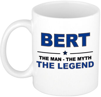 Bellatio Decorations Bert cadeau mok - man myth legend - naam koffiemok / beker - wit en blauw - 300 ml