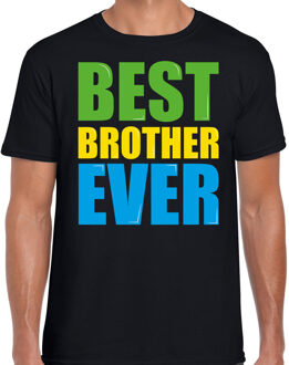 Bellatio Decorations Best brother ever / Beste broer ooit fun t-shirt zwart heren 2XL