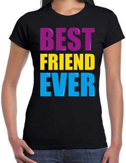 Bellatio Decorations Best friend ever / Beste vriend ooit fun t-shirt zwart dames 2XL