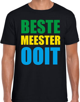 Bellatio Decorations Beste meester ooit cadeau t-shirt zwart heren