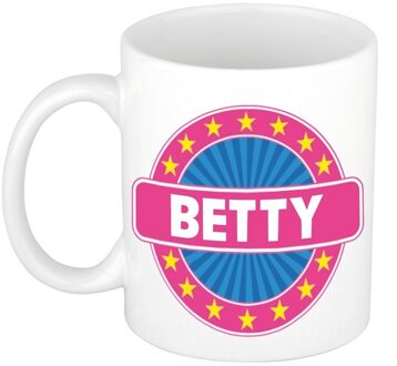 Bellatio Decorations Betty naam koffie mok / beker 300 ml - namen mokken Multikleur