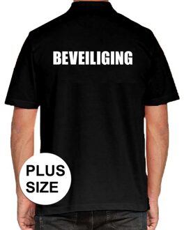 Bellatio Decorations Beveiliging grote maten poloshirt zwart voor heren 3XL