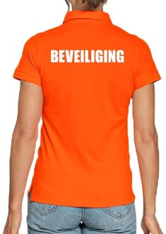 Bellatio Decorations Beveiliging poloshirt oranje voor dames L