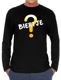 Bellatio Decorations Biertje long sleeve t-shirt zwart voor heren 2XL