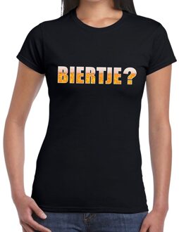 Bellatio Decorations Biertje tekst t-shirt zwart dames 2XL